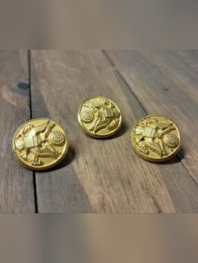 Antique US Army Great Seal Uniform Buttons (Lot Of 3)
